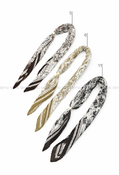 دستمال گردن طرح دار پلیسه کد1005458