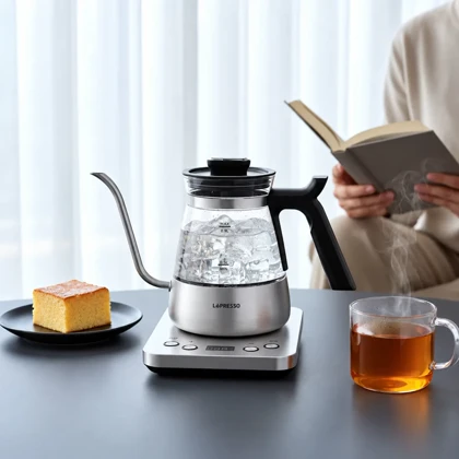 کتری برقی لپرسو LePresso مدل LPCFFGEK0021SL با قابلیت تنظیم دما