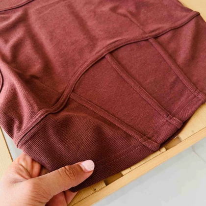 کراپ تاپ قهوه ای زنانه - کد 821