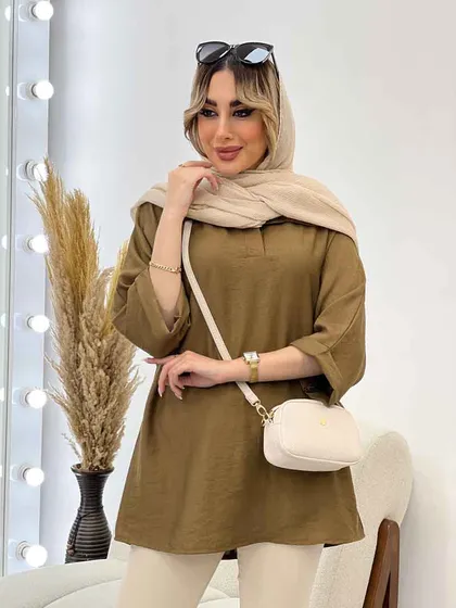 مانتو جلو بسته یقه دار
