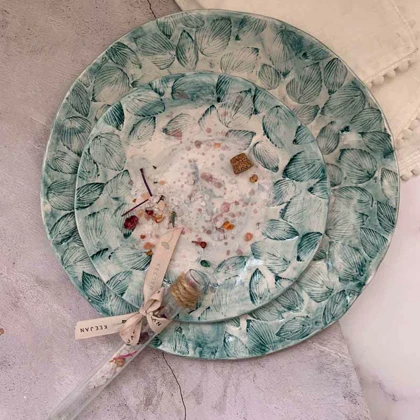 بشقاب سرامیکی برگ