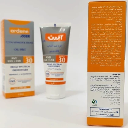 ضد آفتاب مردانه آردن مدل Oil Free با SPF30 حجم 60 گرم