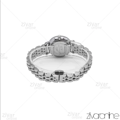 ساعت دنیل ولینگتون زنانه نقره ای صفحه صورتی ایندکس نگین‌دار 106045