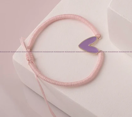 دستبند نقره قلب