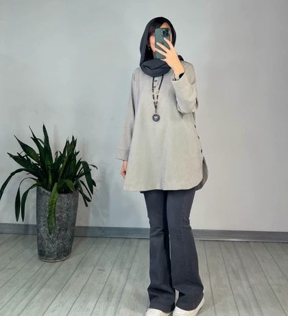 مانتو راه راه سه دکمه