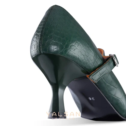 کفش پاشنه‌دار زنانه چرم یلسان مدل اولویا کد 603-PRM