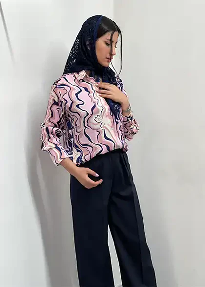 شومیز طرحدار کد 4014