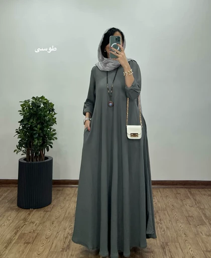 پیراهن مانتویی بلند دلفان 2