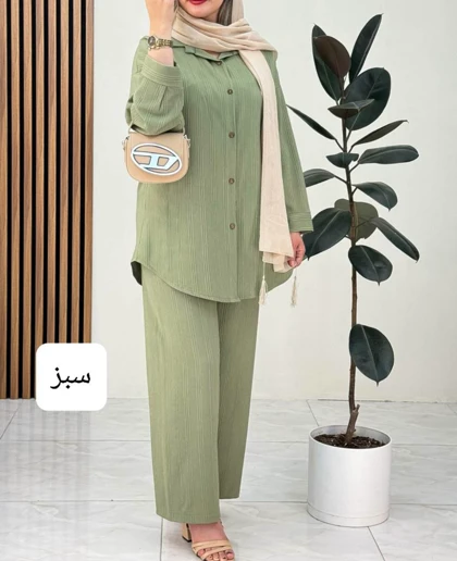 ست دوتیکه مانتو شلوار