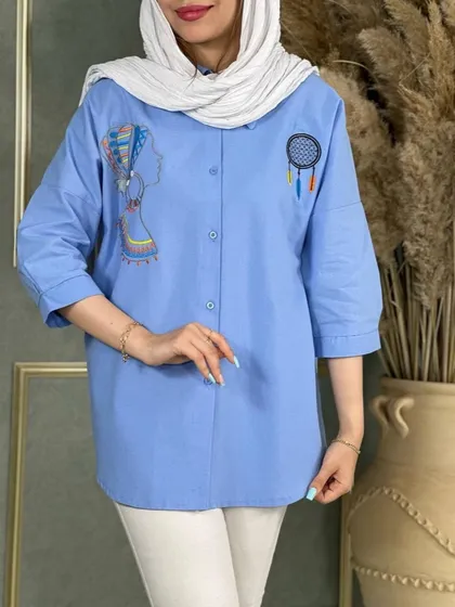 شومیز رخ کوک دوزی