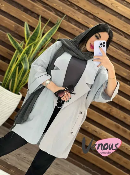 مانتو لینن یقه انگلیسی