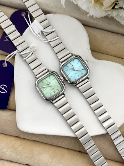 ساعت فلورا استیل زنانه صفحه مربعی 765