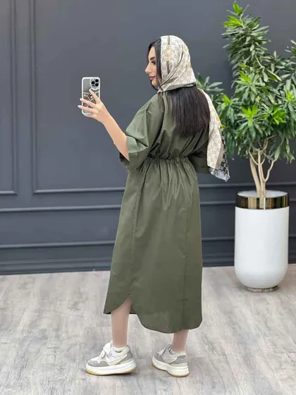 مانتو پیراهنی بلند جلو دکمه