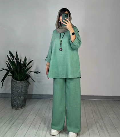 ست مانتو و شلوار پارنا 3