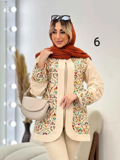 مانتو کتی لینن خرجه کاری هندی