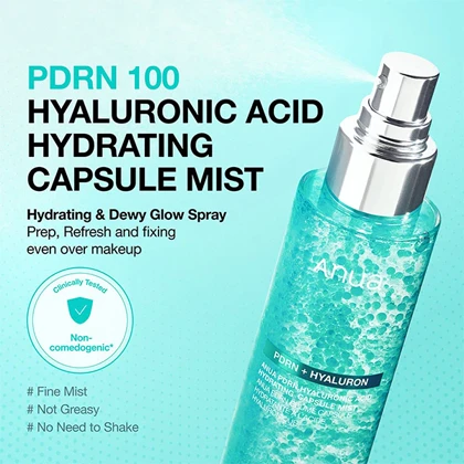 اسپری میست کپسولی آبرسان پی دی آر ان آنوا Anua Pdrn Hyaluronic Acid Hydrating Capsule Mist 100Ml