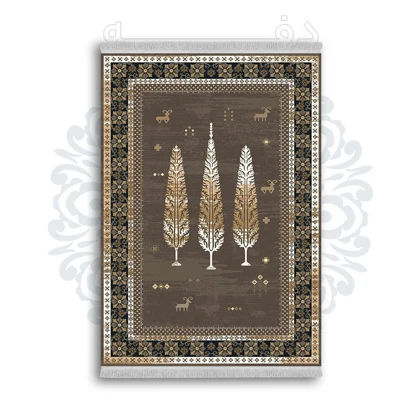 *جدید* فرشینه از جنس پارچه شانل مخمل ترک طرح فانتزی برند دفه کد 902