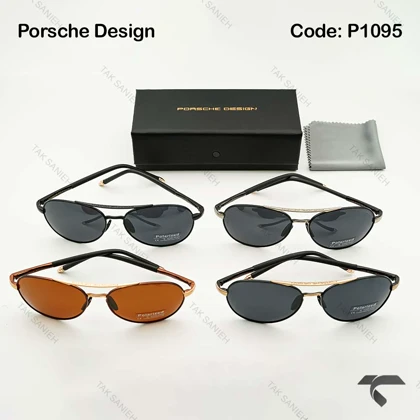 عینک دودی پورشه دیزاین P1095 مردانه یو وی 400 پلاریزه Porsche-9835-G
