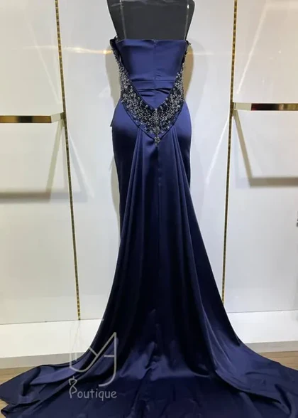 پیراهن ماکسی ساتن دنباله دار