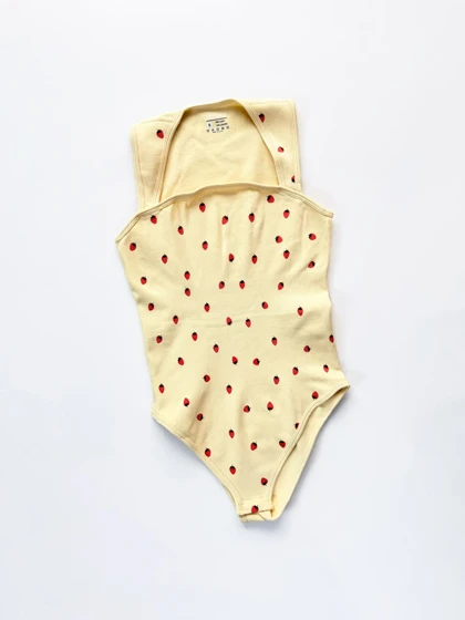 بادی سیملس یقه خشتی کرمی گل رز