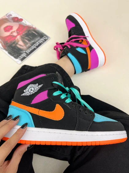 کتانی ونس ساق‌دار زنانه نایک جردن وان هالویین NIKE JORDAN 1 Halloween کد 912 دختر طهرونی