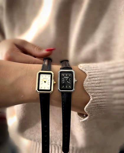 ساعت چرمی صفحه مستطیل زنانه 889