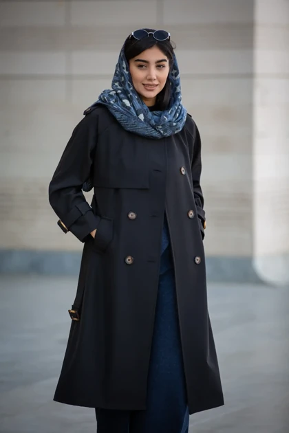 بارانی سانتانا بلند 6 دکمه