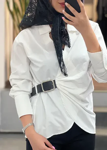 شومیز کمربندی کد 4046