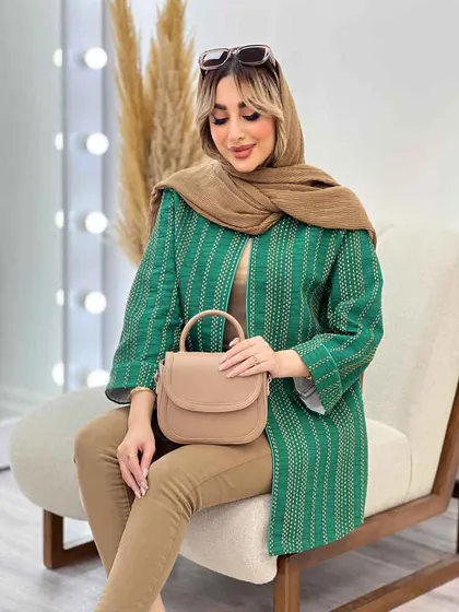 مانتو دوخت دار مغزی دوزی