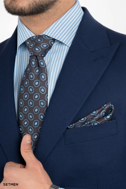 کت تک مردانه نیم آستر دو دکمه یقه ایتالیایی