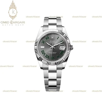 ساعت مچی رولکس ویمبلدون سوئیسی بند اویستر سیلور Rolex Wimbledon Datejust