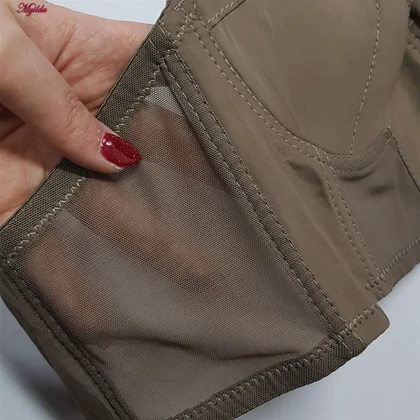 ست شورت و سوتین زنانه ماییلدا مدل لانگ لاین فنردار بند متحرک کد 5480-028