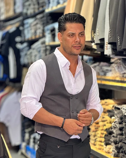 جلیقه طوسی تیره