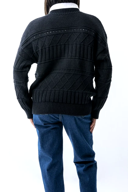 بافت آستین بلند طرحدار زنانه