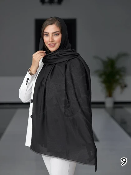 شال مشکی ژاکارد