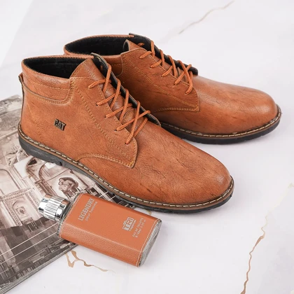 نیم بوت cat سوگو عسلی مردانه مدل keyvan ویژه