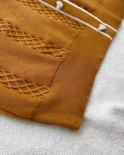 پلیور بافت استین کارشده کد 5356