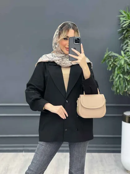 مانتو لینن سر آستین دکمه
