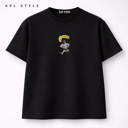 تیشرت باکسی 100٪ پنبه با چاپ مینیمال | کد 1321