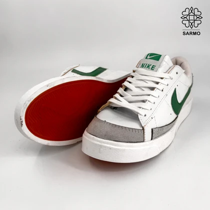 کفش کتانی زنانه نایک بلیزر ساق کوتاه سفید سبز – Nike Blazer Low White Green