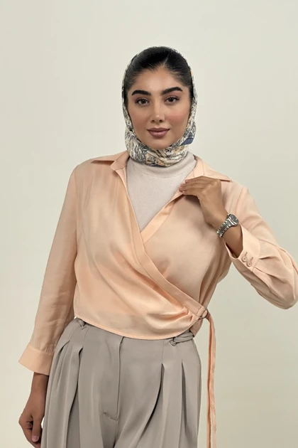 شومیز کراپ کت بغل سگک