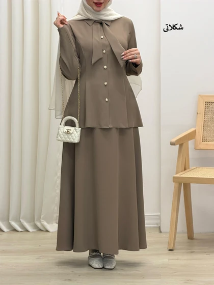 4070-شومیز و دامن هرمس