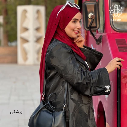 شال کویتی کشی با مروارید مشکی
