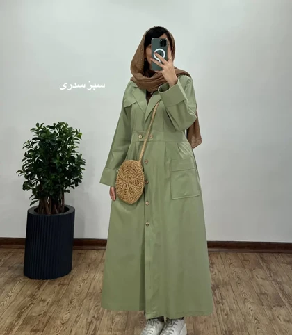 مانتو بلند لینن لیرا(ایراد دار)