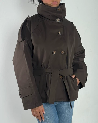 بارانی یقه ایستاده کد 600038