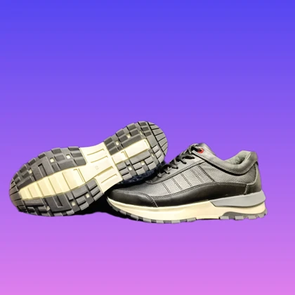 اسپرت بندی مردانه چرم طبیعی تچر مدل کوروش رنگ مشکی