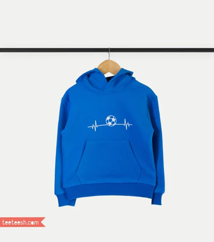 هودی آبی طرح فوتبال