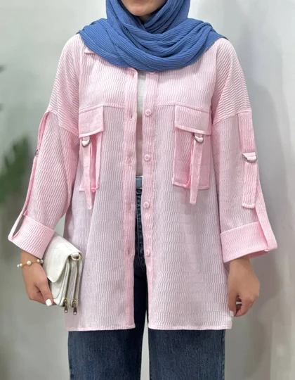 مانتو دکمه دار مارشمالو