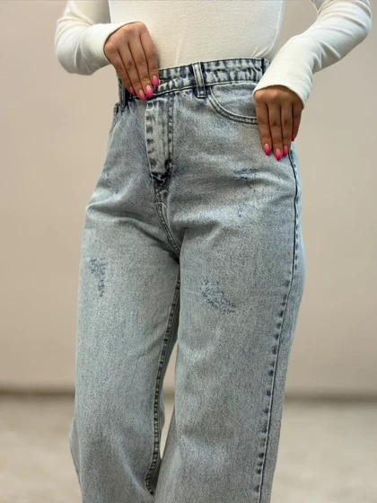 شلوار جین نیم بگ 6023