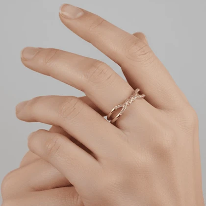 انگشتر زنانه مدل گره‌ای